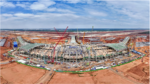 Đồng Nai sẽ xây dựng Đề án Xây dựng khu thương mại tự do kết nối Sân bay Long Thành và Cảng Phước An. Trong ảnh: Dự án Sân bay Long Thành đang được triển khai thi công